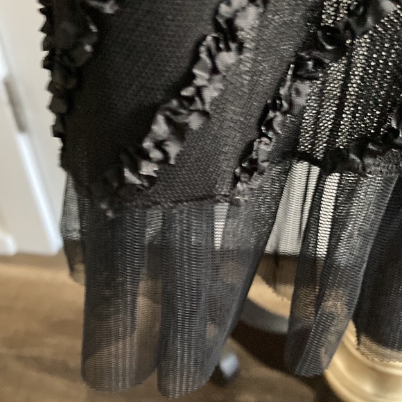 ANNEX -Black V-neck Stretch sleeveless dress - Picture 7 of 9